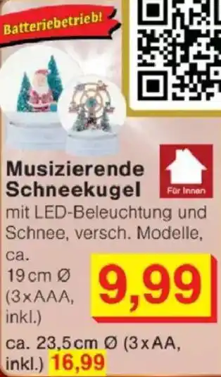 Jawoll Musizierende Schneekugel Angebot