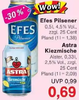 Jawoll Efes Pilsener oder Astra Kiezmische Angebot