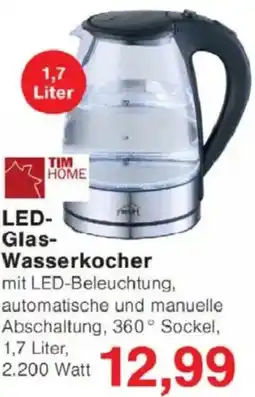 Jawoll TIM HOME LED- Glas- Wasserkocher Angebot