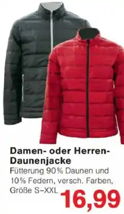 Jawoll Damen- oder Herren- Daunenjacke Angebot