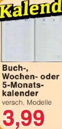 Jawoll Buch-, Wochen- oder 5-Monatskalender Angebot