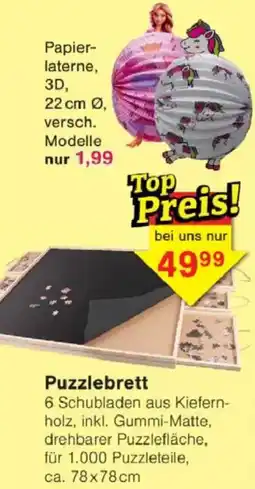Jawoll Puzzlebrett Angebot