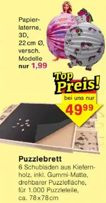 Jawoll Puzzlebrett Angebot