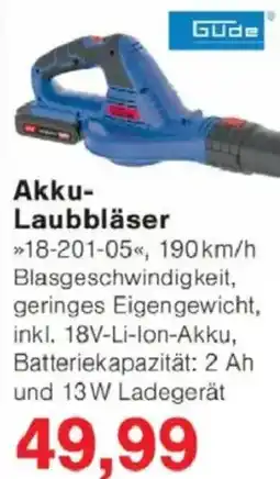 Jawoll Güde Akku- Laubbläser Angebot