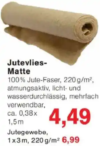 Jawoll Jutevlies- Matte Angebot