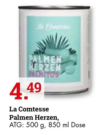 Handelshof La Comtesse Palmen Herzen 850ml Dose Angebot