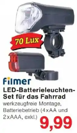 Jawoll filmer LED-Batterieleuchten- Set für das Fahrrad Angebot