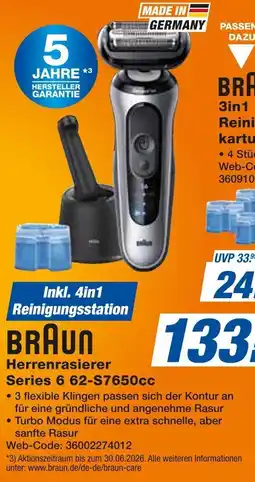 Expert BRAUN Herrenrasierer Series 6 62-S7650cc Angebot