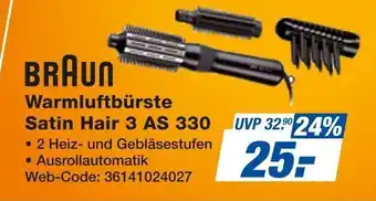 Expert BRAUN Warmluftbürste Satin Hair 3 AS 330 Angebot