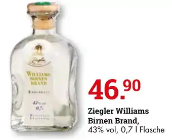 Handelshof Ziegler Williams Birnen Brand 0,7L Angebot