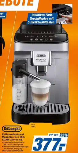 Expert DeLonghi Kaffeevollautomat Magnifica Evo Milk ECAM 290.61.SB Angebot