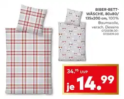 porta Biber-bett- wäsche, 80x80/ 135x200 cm Angebot