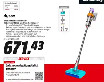 MediaMarkt dyson V15s Detect Submarine Kabelloser Nass- und Trockensauger Angebot