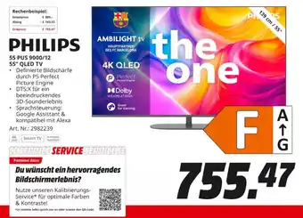 MediaMarkt PHILIPS 55" QLED TV 55 PUS 9000/12 Angebot