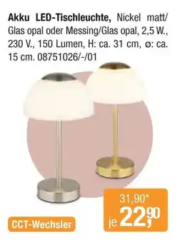 Opti Wohnwelt Akku LED-Tischleuchte Angebot