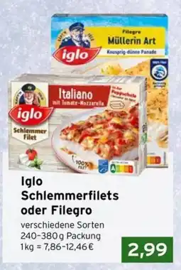 CAP Markt Iglo Schlemmerfilets oder Filegro Angebot