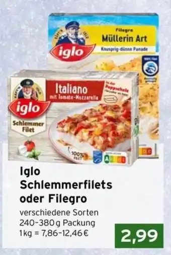 CAP Markt Iglo Schlemmerfilets oder Filegro Angebot