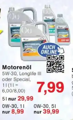 Jawoll Motorenöl Angebot
