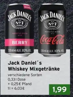 CAP Markt Jack Daniel's Whiskey Mixgetränke Angebot