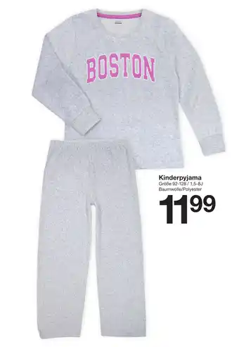 Zeeman Kinderpyjama Angebot