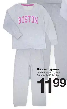 Zeeman Kinderpyjama Angebot