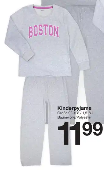Zeeman Kinderpyjama Angebot