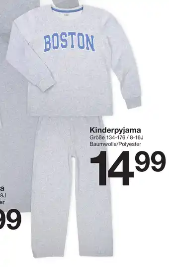 Zeeman Kinderpyjama Angebot