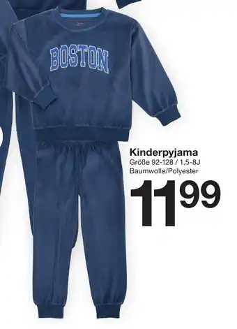 Zeeman Kinderpyjama Angebot