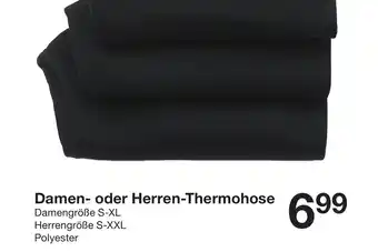 Zeeman Damen- oder Herren-Thermohose Angebot