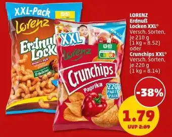 PENNY LORENZ Erdnuẞ Locken XXL oder Crunchips XXL Angebot