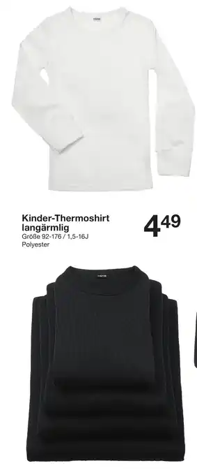 Zeeman Kinder-Thermoshirt langärmlig Angebot