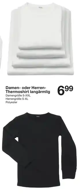Zeeman Damen- oder Herren- Thermoshirt langärmlig Angebot