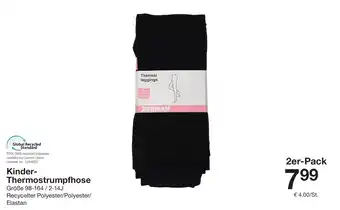 Zeeman Kinder- Thermostrumpfhose 2er-Pack Angebot