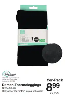 Zeeman Damen-Thermoleggings 2er-Pack Angebot