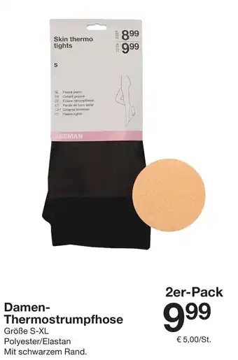 Zeeman Damen- Thermostrumpfhose 2er-Pack Angebot