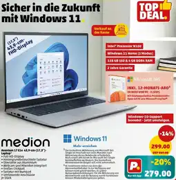 PENNY medion Avantum 17 Ele 43,9-cm-(17,3")- Laptop Angebot