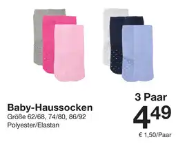 Zeeman Baby-Haussocken 3 Paar Angebot