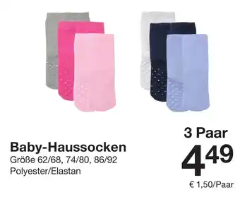 Zeeman Baby-Haussocken 3 Paar Angebot