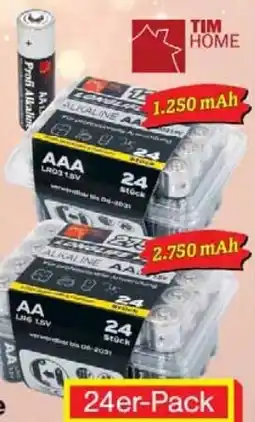Wiglo Wunderland TIM HOME Alkaline Batterien AA oder AAA 24er-Pack Angebot