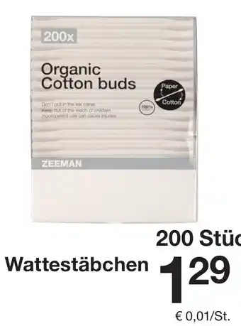 Zeeman Wattestäbchen Angebot