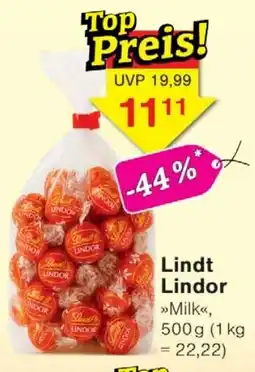 Wiglo Wunderland Lindt Lindor Milk Angebot