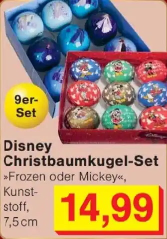 Wiglo Wunderland Disney Christbaumkugel-Set Angebot