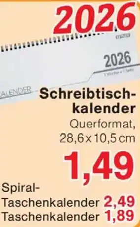 Wiglo Wunderland Schreibtisch- kalender Angebot