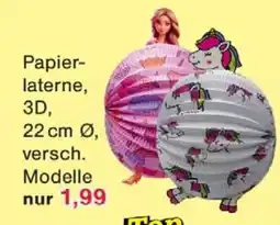 Wiglo Wunderland Papier- laterne, 3D Angebot