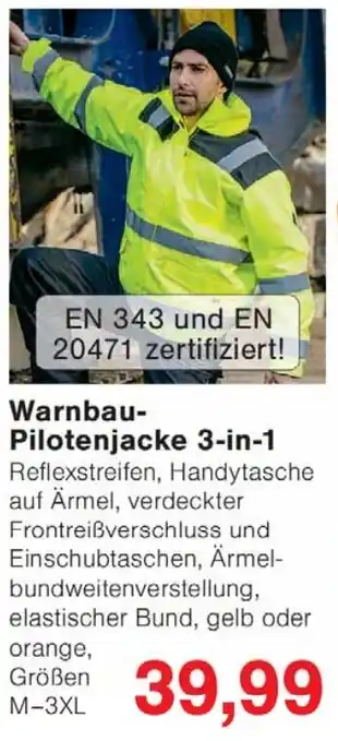 Wiglo Wunderland Warnbau- Pilotenjacke 3-in-1 Angebot