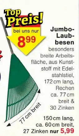 Wiglo Wunderland Jumbo- Laub- besen Angebot