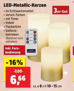 Thomas Philipps LED-Metallic-Kerzen 3er-Set Angebot