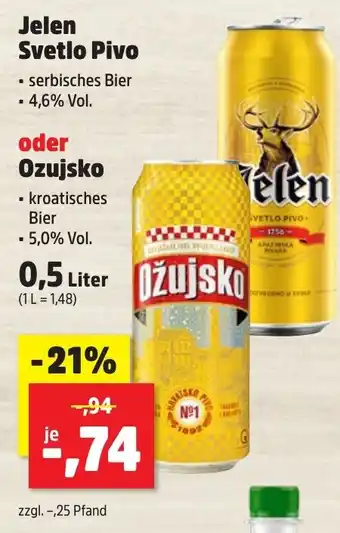 Thomas Philipps Jelen Svetlo Pivo oder Ozujsko Angebot