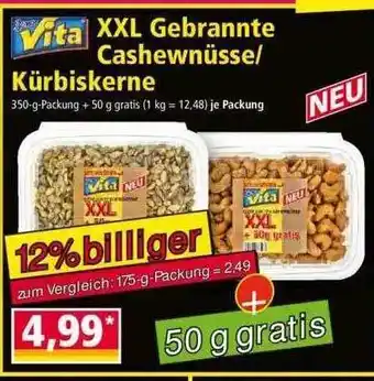 Norma Vita XXL Gebrannte Caschewnüsse Oder Kürbiskerne Angebot