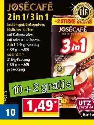 Norma Josécafé 2in1 Oder 3in1 Angebot